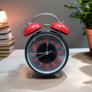 Bell Alarm MATT red and white Clock (TC-212)