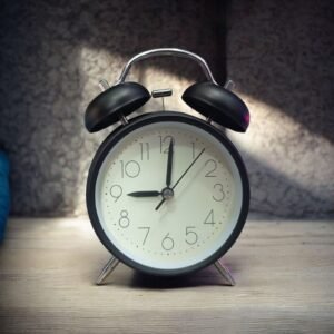 Bell Alarm Matt Black Clock (TC-209)