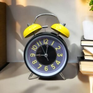 Bell Alarm Black And Yellow Clock (TC-217)