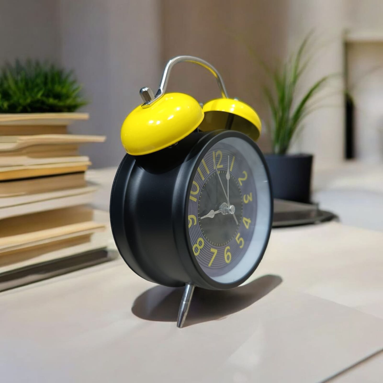 Bell Alarm Black And Yellow Clock (TC-217) - Image 2