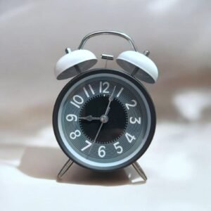 Bell Alarm Black And WHITE Clock (TC-208)