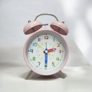 Bell Alarm Pink and White Colours Clock (TC-238)