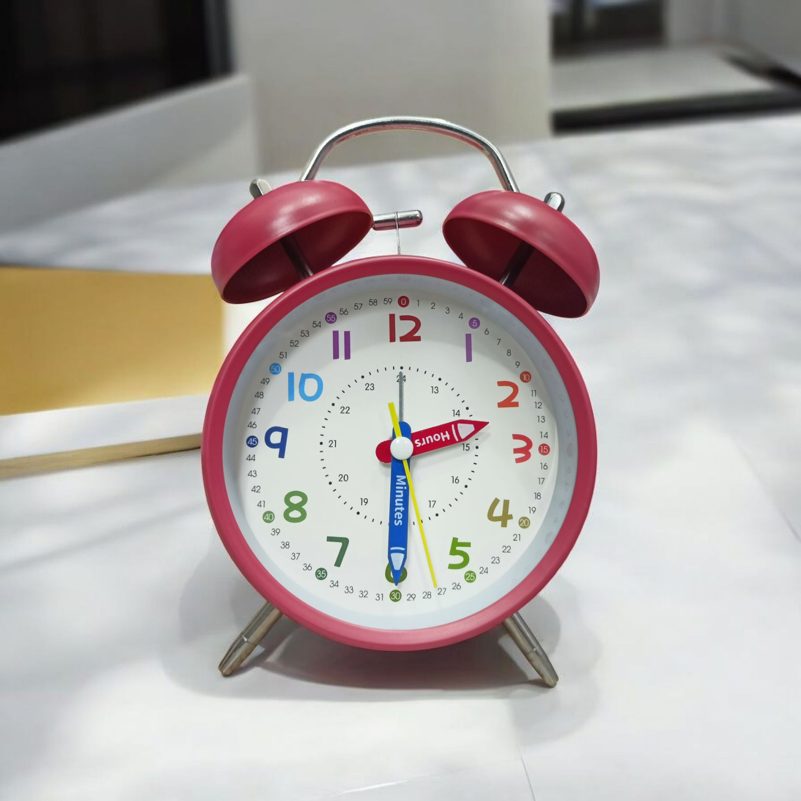 Bell Alarm Red and White Clock (TC-237)