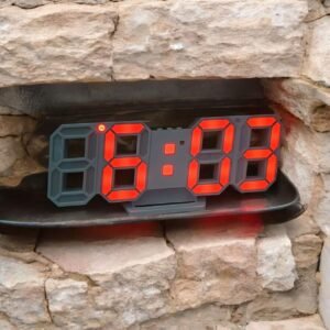3D LED Digital Wall,Desktop RED Colour Clock (LC-604)