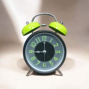 Bell Alarm Black And WHITE Clock (TC-208)